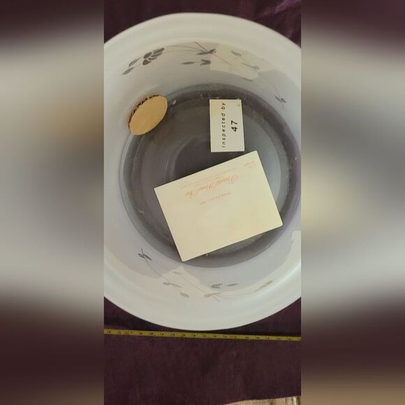 Princess House 1985 Crystal Heritage Frosted Cookie Jar w/lid - Picture 7 of 7